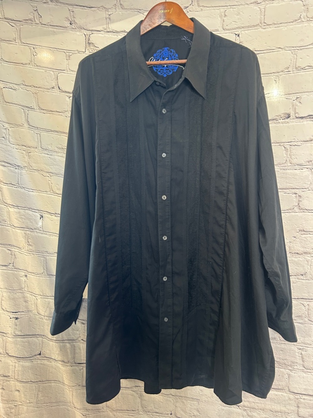 Robert Graham Black Embroidered Long Sleeve Button-Up Shirt Size 5XL